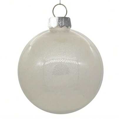 1 Pezzo, Ornamento Sfera Di Natale Trasparente Da 4/6/7,88 Pollici, Interno Con Glitter Rosso/nero/arancione/argento/oro/verde/rosa/bianco (modello Di Stampa Casuale Per Il Coperchio)