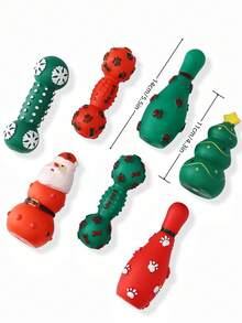 1 Miếng Ngẫu nhiên Phong cách Giáng sinh Đồ chơi âm thanh nhai thú cưng - Nhiều màu - Xem 4
