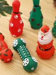 1 Miếng Ngẫu nhiên Phong cách Giáng sinh Đồ chơi âm thanh nhai thú cưng - Nhiều màu - Xem 1