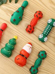 1 Miếng Ngẫu nhiên Phong cách Giáng sinh Đồ chơi âm thanh nhai thú cưng - Nhiều màu - Xem 9