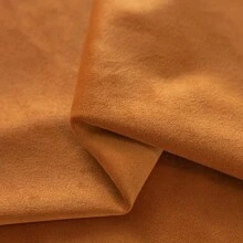 1 件裝輕奢復古天鵝絨簡潔桿口袋遮光窗簾無鑽孔 - 橘色 - 查看 7