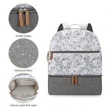 Large Capacity Maternity Backpack Diaper Bag For Travel, Stroller, Outdoor Dining, Baby Food Freshness And Insulation, Milk Storage Mommy Bag - Grey - View 6