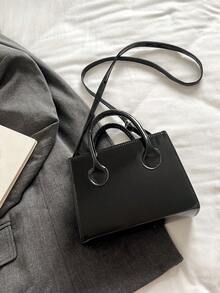 單色pu時尚&休閒&校園風格,優雅&時尚的女士手提包