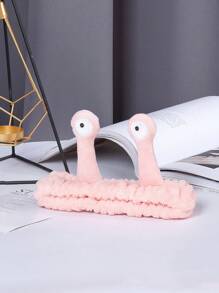 1件粉色女士髮飾,簡潔可愛有趣的大眼睛髮箍,創意蝸牛洗臉頭帶