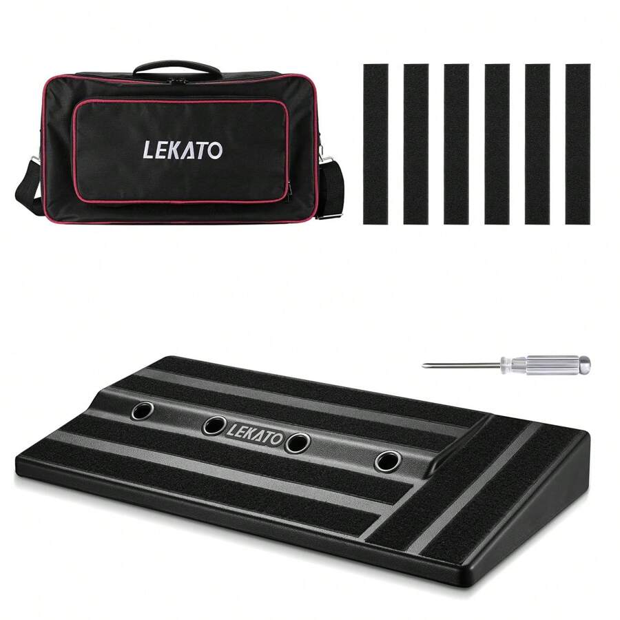 Guitar Pedal Board 20''x12''x2.4" Large Capacity, LEKATO Guitar