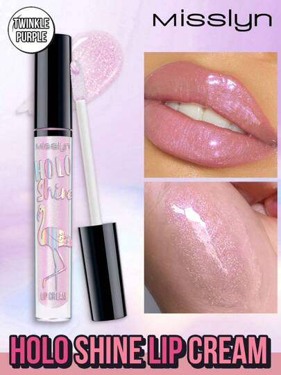  MISSLYN-HOLO SHINE Lip Gloss, Long-Lasting Shimmer, Sparkling Diamond Shine, Branded Makeup, Face Painting Cosmetics, Suitable For Women And Girls, Perfect For Winter, Y2K Style, Fashion , Suitable For Birthday, Valentine's Day, Party, New Year And Other Occasions, Best Gift Choice, Vegan And Cruelty-Free