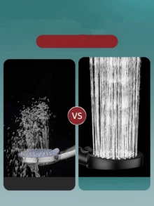 Cabezal De Ducha Presurizado Negro - Negro - Ver 2