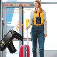 1 szt. Prosty ciemnoszary RFID Blokujący wodoodporny portfel na szyję Uchwyt na paszport do podróży zagranicznych Rzeczy podróżne Organizer podróżny Przedmioty podróżne Portfel podróżny Uchwyt na paszport Portfel na paszport Torba na wakacje na plażę Lato
