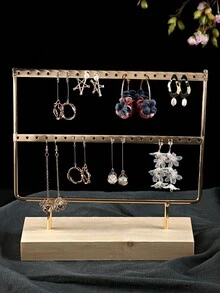 1pc Iron Jewelry Display Stand For Earrings - Rose Gold - View 5