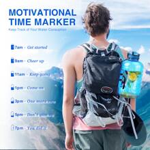 Gifubowa 大水瓶 3 公升大號 105 盎司健身房戶外飲水壺 - 藍色 - 查看 4