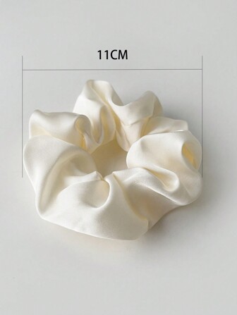 5 st. hårsnoddar i satin för kvinnor i skogs-, vintage- och minimalistisk stil, matchande, mjuka och milda hårsnoddar för tjejig look, avslappnade hårsnoddar med hästsvans, huvudaccessoarer