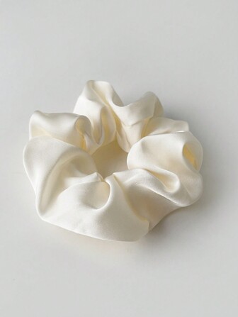 Set de 5 scrunchies de satén con estilo forestal, vintage y minimalista para mujeres, todo a juego, con aspecto suave y delicado, lazos de pelo casuales, accesorios para el cabello con coleta