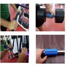 1pc Silicone Dumbbell Grip For Gym And Home Workout, Silicone Barbell Grip For Thick Bar And Special Training On Dumbbell And Barbell - Blue - View 4