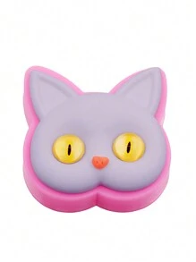 1個液態矽膠模具,迷你可愛貓頭形模具,適用於鑰匙扣、吊墜、珠寶製作,可用巧克力、黏土、糖霜製作,適合全年進行diy烘烤