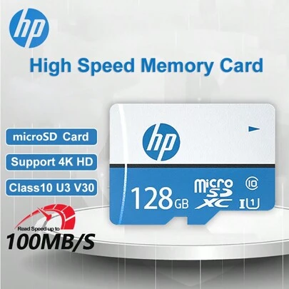  HP Micro Memory SD 卡 128GB 64GB 32GB TF 闪存卡 U1 Class 10 存储卡，适用于平板电脑、智能手机和相机