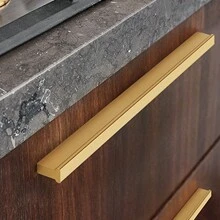 1入個金色鋁合金廚房櫥櫃把手,抽屜旋紐家具房門硬件