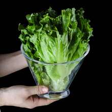 1入組粉碎抵抗的透明對角線碗亞克力沙拉碗適用於沙拉冰淇淋調料,沙拉碗,大水果盤子,家用的透明甜品碗,亞克力香檳色葡萄酒透明冰桶