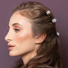 12 Piezas Gatillos Pequeños Transparentes Blancos Para El Cabello - transparente - Ver 1