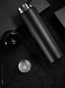 Stainless Steel Smart Temperature Measuring Water Bottle - Red - View 4