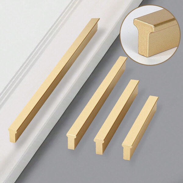 1 Stück Gold Schrankgriff Aluminiumlegierung Küchengriff Schrankzüge Schubladengriffe Möbel Tür Hardware