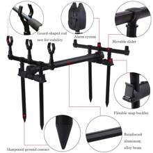 Sougayilang Fishing Rod Stand Aluminium and ABS Carp Fishing Pole Pod Holder - Black - View 7