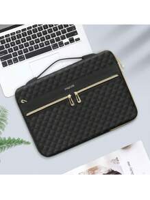 MOSISO 360 Protective Laptop Sleeve Bag Compatible with MacBook Air/Pro, 13-13.3 inch Notebook, Compatible with MacBook Pro 14 inch 2023-2021, Square Quilted Side Open Bag with 3 Pockets&Handle&Belt,Black - màu đen - Xem 6