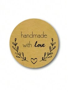 500 張/捲棕色牛皮紙手工貼紙 - 棕色 - 查看 6