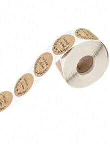 500 張/捲棕色牛皮紙手工貼紙 - 棕色 - 查看 4