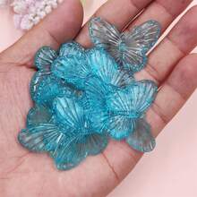 10 cái Thời trang Tinh tế Acrylic trong suốt Mặt dây chuyền con bướm Hạt DIY Thủ công Nguyên vật liệu Đối với Hoa tai Làm đồ trang sức - Hạt bướm/10 chiếc - Xem 18
