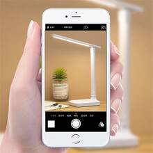 1pc Stand Light Eye Protection Touch Adjustable LED Lamp Student Dormitory Bedroom Reading USB Charging Stand Light Special Gift - White - View 5