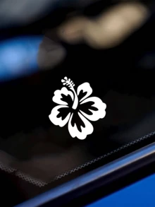 RandySticker Hawaiian Hibiscus Flower Decals - White - View 3