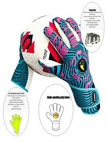 ATLANDER 1 Đôi Găng Tay Thủ Môn Bóng Đá Cao Su Người Lớn Thanh Niên Bóng Đá Dày Thoải Mái Thoáng Khí Bền Chống Trơn Trượt Bảo Vệ Chuyên Nghiệp Trận Đấu Huấn Luyện Thủ Môn Bóng Đá Thể Thao Ngoài Trời Nam Nữ Thủ Môn Găng Tay Găng Tay Bóng Đá Xanh Dương - Màu xanh lam - Xem 6