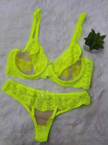 Women Sexy Lingerie - Verde Lima - Ver 2