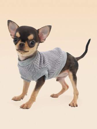 1pc Pure Thin Pink Knitted Sweater Suitable For Cats And Dogs Wearing Indoor And Outdoor