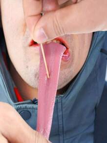 2入組有趣惡搞道具--逼真的人造舌頭,適用於惡作劇、魔術特技表演道具、愚人節玩具、整蠱玩具 - 彩色 - 查看 3