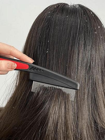 1 pezzo Pettine per capelli con denti fini per adulti, aiuta a rimuovere pidocchi e forfora, strumento per lo styling dei capelli