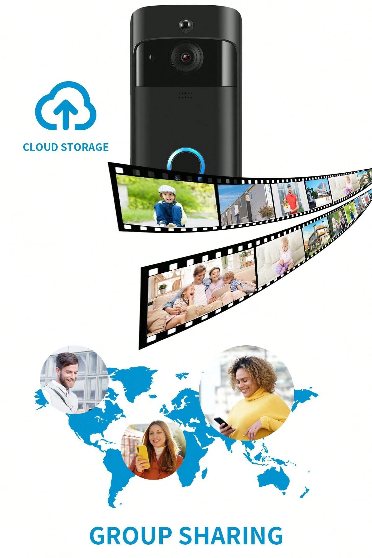 Timbre De Puerta, Intercomunicador, Wifi Inteligente, Cámara | Envío Gratis