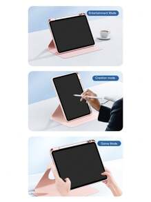 Detachable Magnetic Case Compatible With IPad Air 5 4 10.9 Pro 2022 11 2021 2020 10th 9th 8th 7th Gen 10.2 10.5 With Pencil Holder Slot 720 Rotation Acrylic - Pink - View 11
