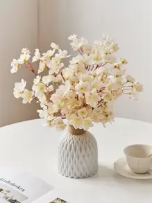 1/4/8 件人造樱花花、丝绸桃花假植物布置春季装饰 DIY 花园家居餐桌派对装饰婚礼装饰 - 白色 - 查看 3