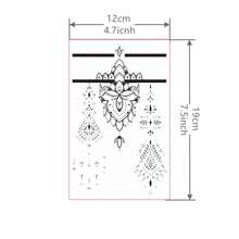 1張腳鍊設計臨時紋身貼紙,防水耐用,適用於派對 - 黑色 - 查看 3