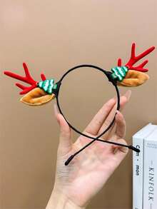 3入組女孩可愛的聖誕卡通鹿角頭箍