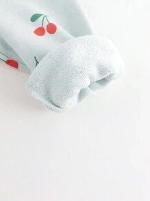 Robe Sweat-shirt à col rond doublée de molleton imprimée tout-sur-tout, style mignon et amusant pour jeunes filles, pour l'automne