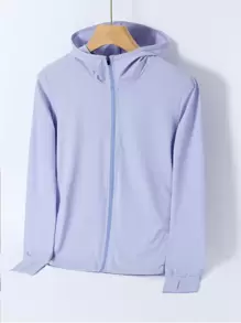 Summer Thin Ice Silk Women's Sunscreen Jacket With Front Zipper, Upf 50+ Fishing Clothes, Couples Sun Protection Clothing