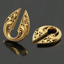 1入組耳朵重量衣架耳朵塞子隧道316不銹鋼耳環計量器時尚身體鏈穿孔