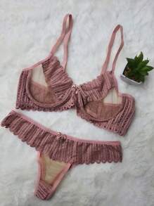 Women Sexy Lingerie - Rosa vieja - Ver 3
