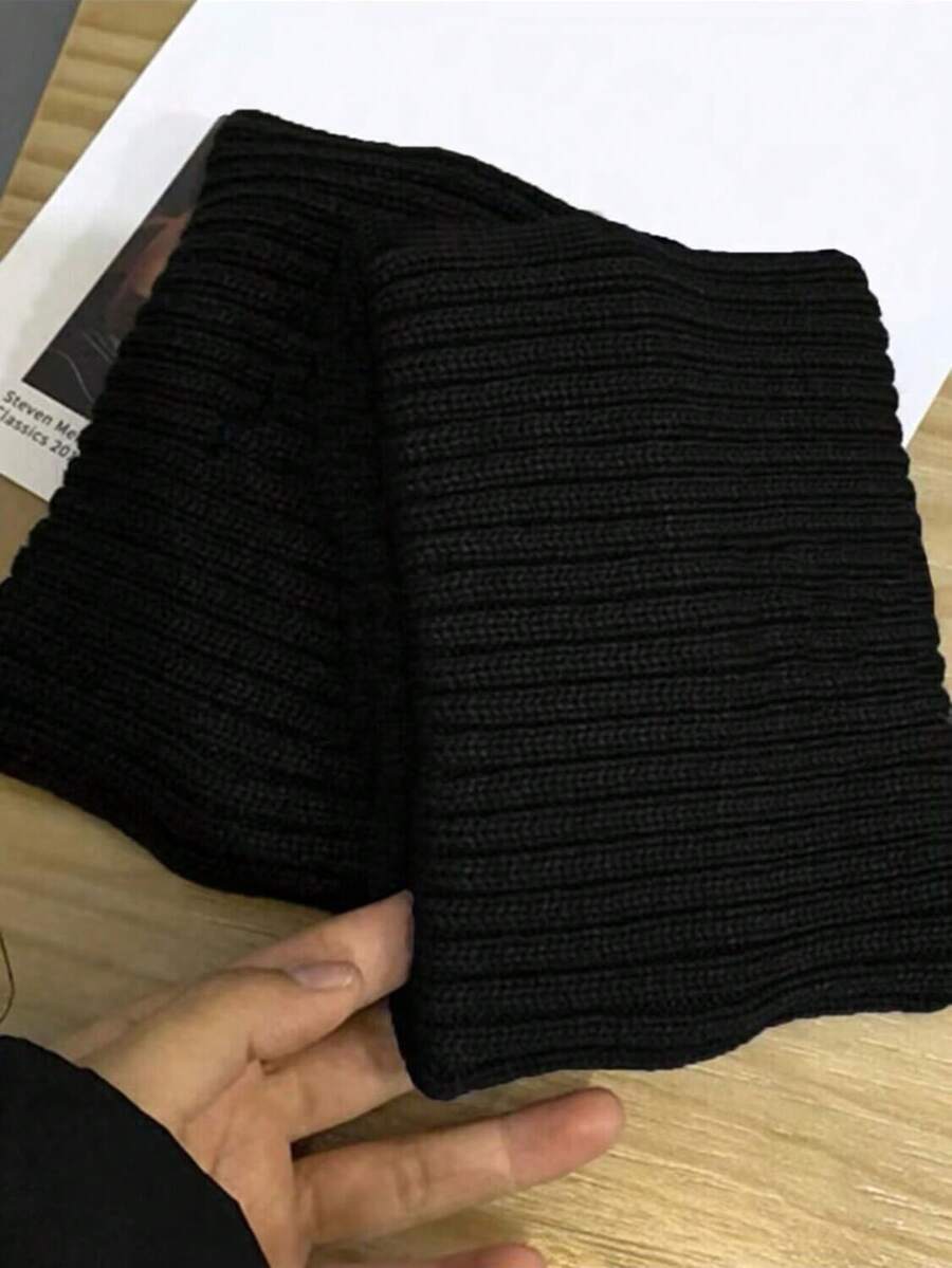 1pc Wide Knitted Headband Simple Style Hair Band Crochet Neck Warmers