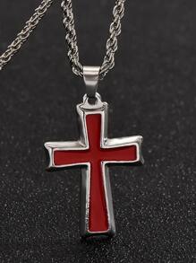 1 Pieza Collar Colgante De Cruz Gótica Para Hombres - colgante de moda - Ver 5