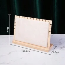 1pc Large Size Wooden Necklace Display Stand For Jewelry, Bracelet, Sweater, Market Stall - White - View 3
