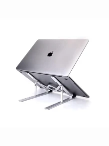 Suporte para Notebook Ajustável em Alumínio Compacto Dobrável Envio Imediato - Cinza - Visão 5
