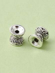 10入組復古鋅合金花卉設計diy珠寶製作配件,適用於手鍊和項鍊